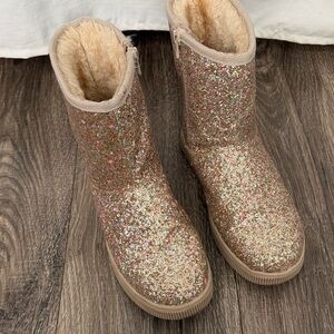 Sparkly Glitter Boots with Faux Fur Lining size 5